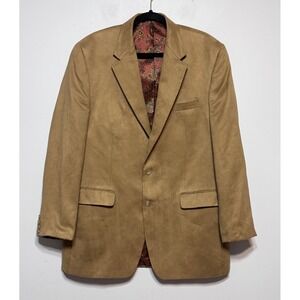 Ralph Lauren Suede Old Money Prep‎ Blazer Mens Size 42L Western Academia